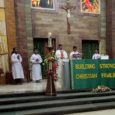The children receiving the Sacrament of the Holy Eucharist and Conformation received the OUR FATHER